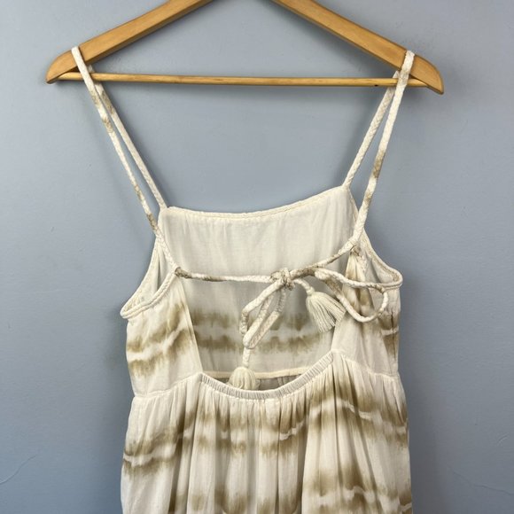 Aerie Beach Tie Dye Cotton Maxi Sundress Size L Boho Beachy Summer - Picture 7 of 12